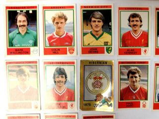 26 Figurine PANINI FOOTBALL 85 English FA 1985 Stickers Arsenal Liverpool, 2