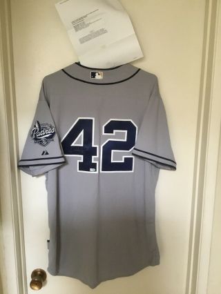 John Baker Game Jackie Robinson Day Padres Jersey Autograph Auto