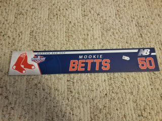 2017 Boston Red Sox Game Mookie Betts Locker Tag Name Plate Mlb