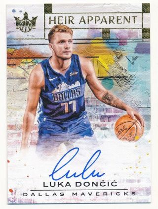 Luka Doncic 2018/19 Panini Court Kings Rc Heir Apparent Autograph Sp Auto /199