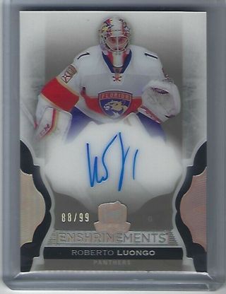 2016 - 17 Roberto Luongo Upper Deck Ud The Cup Enshrinements Insert Auto 