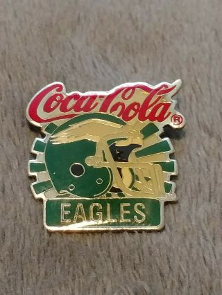 Vintage 1980s 1985 Philadelphia Eagles Coke Coca Cola Helmet Pin Old Logo