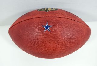 Dallas Cowboys Game Issued Wilson Authentic The Duke Football With Team Decal 3