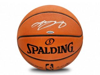 Lebron James Signed Autographed Basketball Official Nba Spalding Cavs Heat Uda
