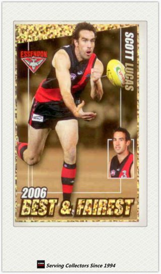 2007 Afl Herald Sun Trading Cards Best & Fairest 2006 Card Bf5: S.  Lucas