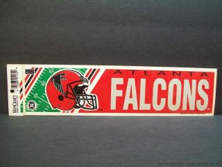 Vintage Atlanta Falcons Football Nfl Bumper Sticker Helmet Logo 1980s Sports