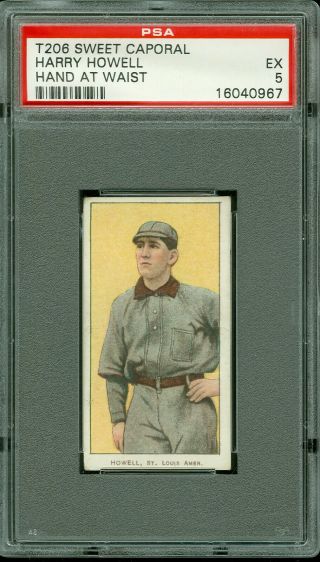 1909 - 11 T206 Sweet Caporal 350 - 460/30 Harry Howell Hand At Waist Psa 5