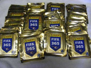 100 Packets Of 2017 Panini Fifa 365 Stickers (shop Soiled Packs)