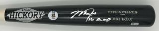 Mike Trout Mlb Authentic Autographed " 16 Al Mvp " Game Model Old Hickory Bat