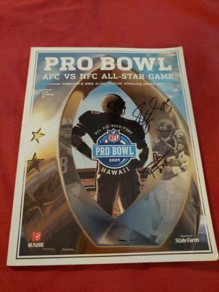 Autographed 2009 Pro Bowl Nfl Football Official Game Program Hawaii All - Star