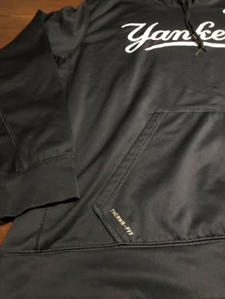 Nike York Yankees Hoodie Sweatshirt Size XXL Script Logo Therma - Fit 2