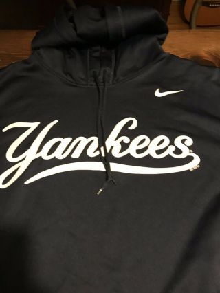 Nike York Yankees Hoodie Sweatshirt Size XXL Script Logo Therma - Fit 3