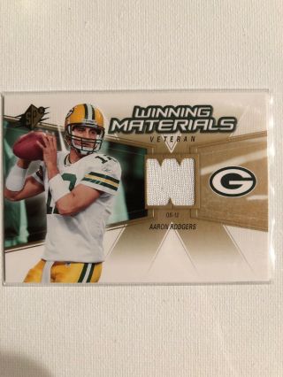 Aaron Rodgers Spx Winning Materials Patch