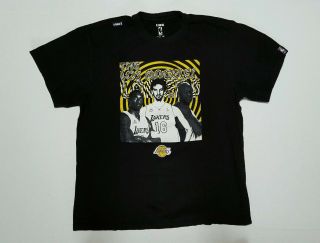 Collectible Lakers Unk Kobe Bryant Lamar Odom Pau Gasol Black Xl Tshirt