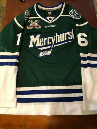 Mercyhurst Road Hockey Jersey 16 Whittaker Bauer 56 2017 - 18 Ah Anniv.  Patch