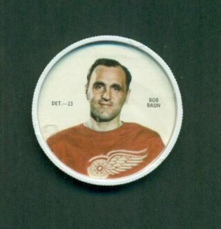1968 - 69 Shirriff Hockey Coin Det - 13 Bobby Baun Red Wings