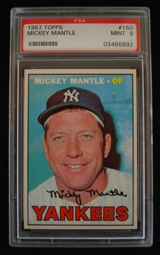 1967 Mickey Mantle Topps 150 Baseball Card Psa 9 (id 03466992)
