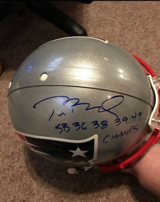 Tom Brady Autographed Signed Authentic Nfl Patriots Helmet Tristar