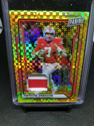 Dwayne Haskins 2019 Panini Vip Gold Pack National Convention Patch /5 Jersey Rc