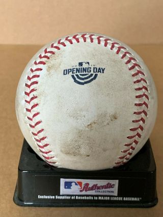 Pete Alonso Mlb Debut Game Opening Day Logo Ball 3/28/2019 - Mets Nationals