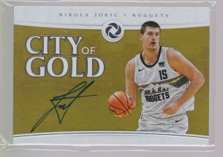 2018 - 19 Opulence Nikola Jokic City Of Gold Auto Autograph /79 Nuggets Jla