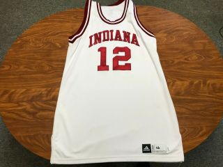Mens Authentic Indiana Hoosiers Game Worn Adidas Basketball Jersey Size 46