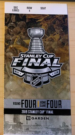 Boston Bruins Vs.  St Louis Blues - 2019 Stanley Cup - Game 7 Ticket Stub 6/12