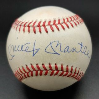 Mickey Mantle Autographed Baseball Upper Deck Certification