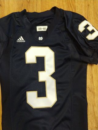 2009 ADIDAS TEAM ISSUED AUTHENTIC GAME NOTRE DAME FOOTBALL HOME JERSEY 3 Floyd 2