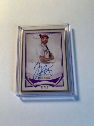 2019 Topps Definitive Joey Votto Gold Frame Autograph 3/10