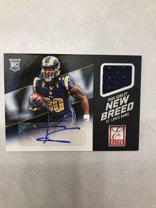 Todd Gurley 2015 Panini Donruss Breed Jersey Autographed Relic Rookie Card