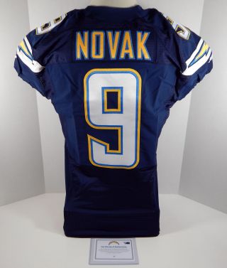 2014 San Diego Chargers Nick Novak 9 Game Issued Navy Jersey