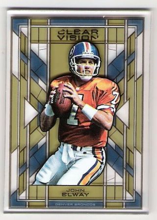 2015 Panini Clear Vision Stained Glass John Elway Sg - 3