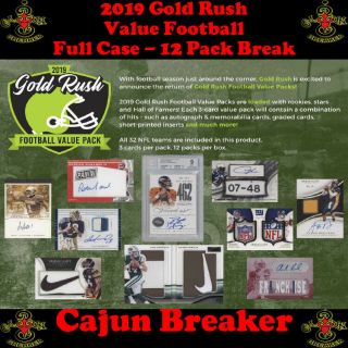 Los Angeles Chargers Full Case 12pack Live Break - 2019 Gold Rush Value Box