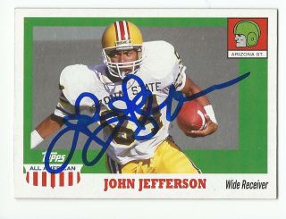 John Jefferson Autographed Signed 2005 Card Asu Arizona State Sun Devils