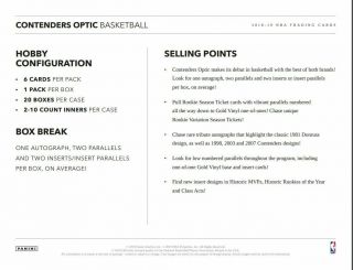 Paul Pierce Boston Celtics 2018/19 Contenders Optic 2X CASE Break 40x BOXES 5