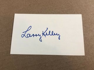 Larry Kelley Heisman Trophy Winner - Signed Autographed Index Card
