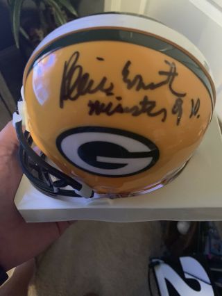 Reggie White Gb Packers Signed Mini Helmet & Minister Of Defense Insc - Jsa
