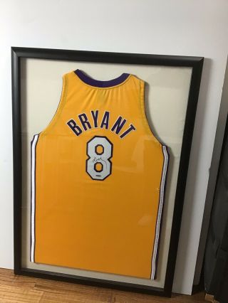 kobe bryant signed framed jersey.  WITH and Hologram Sticker Authenticated. 3