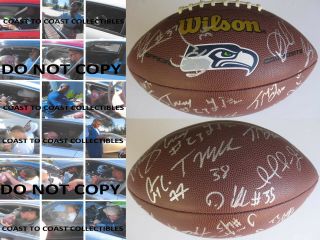 2016 Seattle Seahawks,  Team,  Signed,  Autographed,  Nfl Logo Football,  With Proof