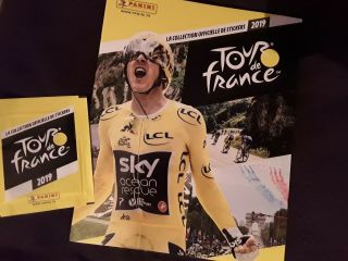 French Panini Tour De France 2019 Set 1 Album,  1 Pack Stickers Thomas