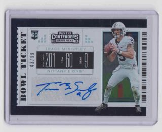 2019 Contenders Draft Picks Bowl Ticket 140 Rookie Auto Trace Mcsorley /99 Penn