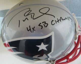Tom Brady Signed / Autographed Inscribed Authentic Game Helmet Tristar