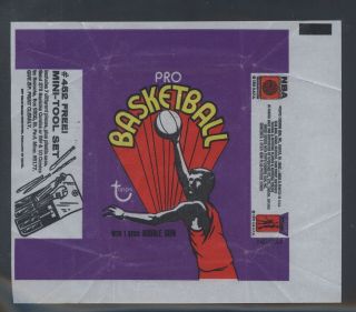 1972 Topps Basketball Wax Pack Wrapper 692277