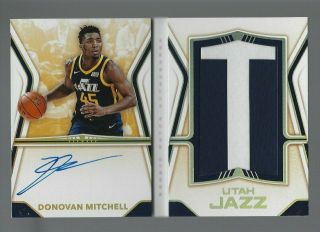 Donovan Mitchell 2017 - 18 Panini Opulence 3/8 Auto Patch Letter Rc Rookie Booklet