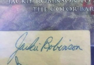 Jackie Robinson & Branch Rickey Cut Autographs 1/1 BGS 9.  5 Brooklyn Dodgers HOF 2