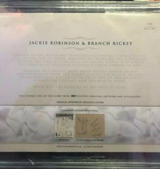 Jackie Robinson & Branch Rickey Cut Autographs 1/1 BGS 9.  5 Brooklyn Dodgers HOF 8