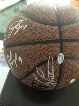 2015 - 16 Cleveland Cavaliers Lebron James Team Signed Spalding NBA Basketball JSA 4