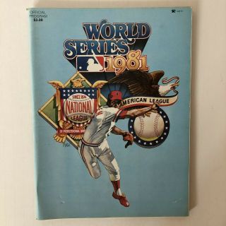 Vintage Official 1981 World Series Game Program - La Dodgers Vs Ny Yankees