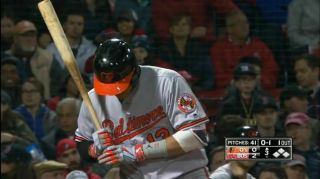 Manny Machado 2016 Game Bat Photo Matched Pounded MLB Hologram 11